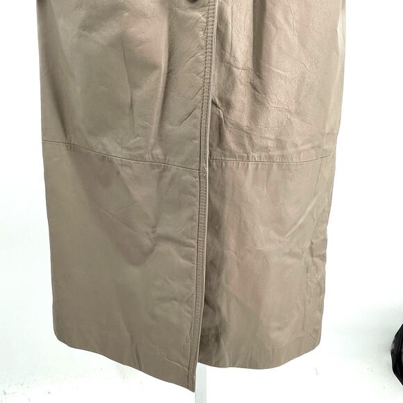 Vintage 90s Jacqueline Ferrar Tan Classic Retro Trench Outdoor Long Maxi Coat M - Picture 5 of 12